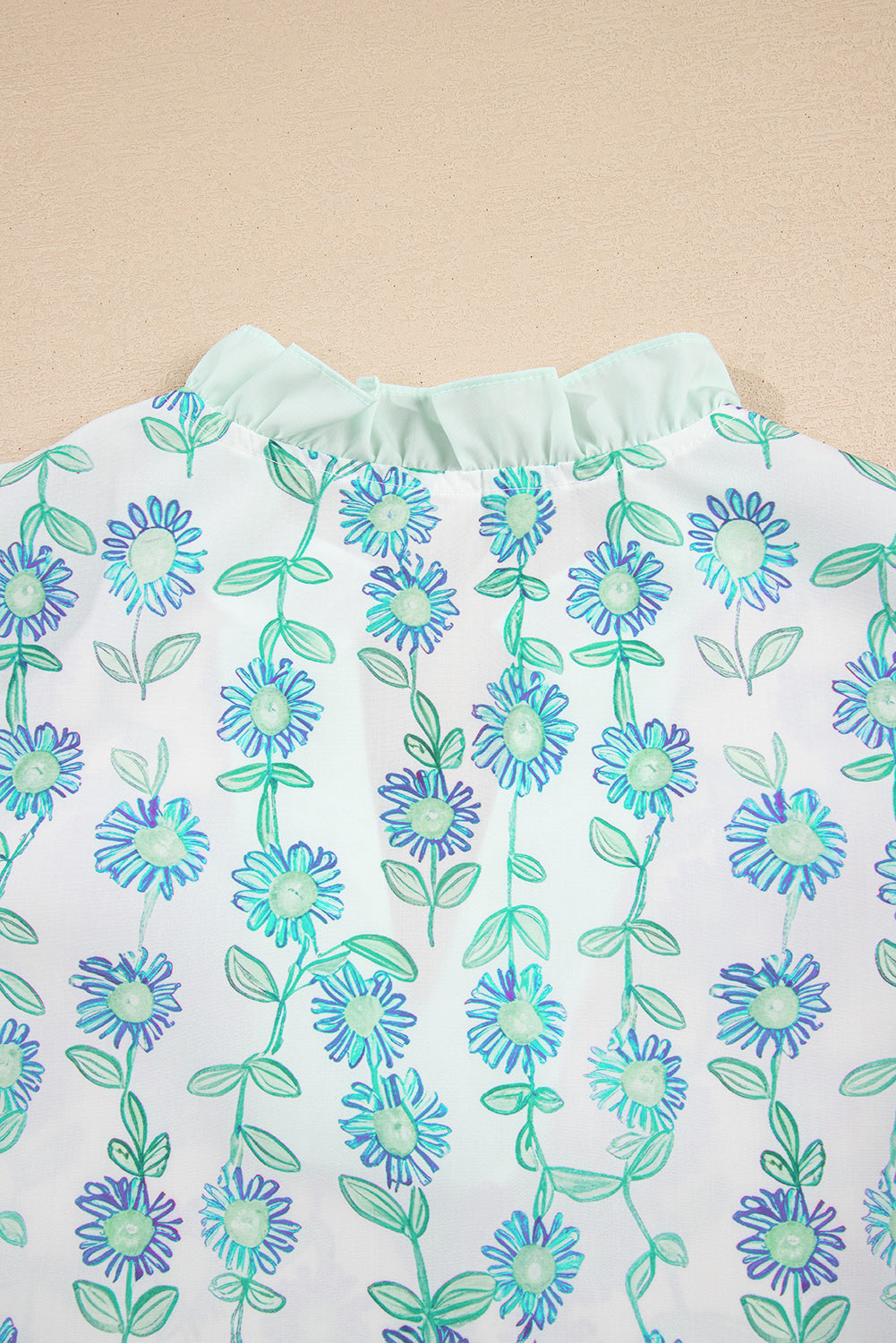 Keilani Patchwork Flutter Sleeve Blouse