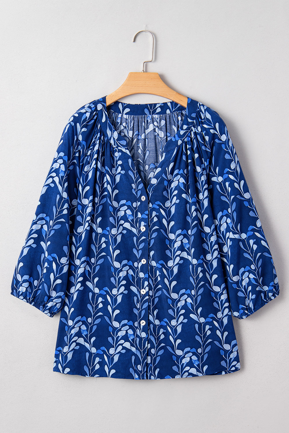 Miley Bracelet Sleeve Notched Blouse