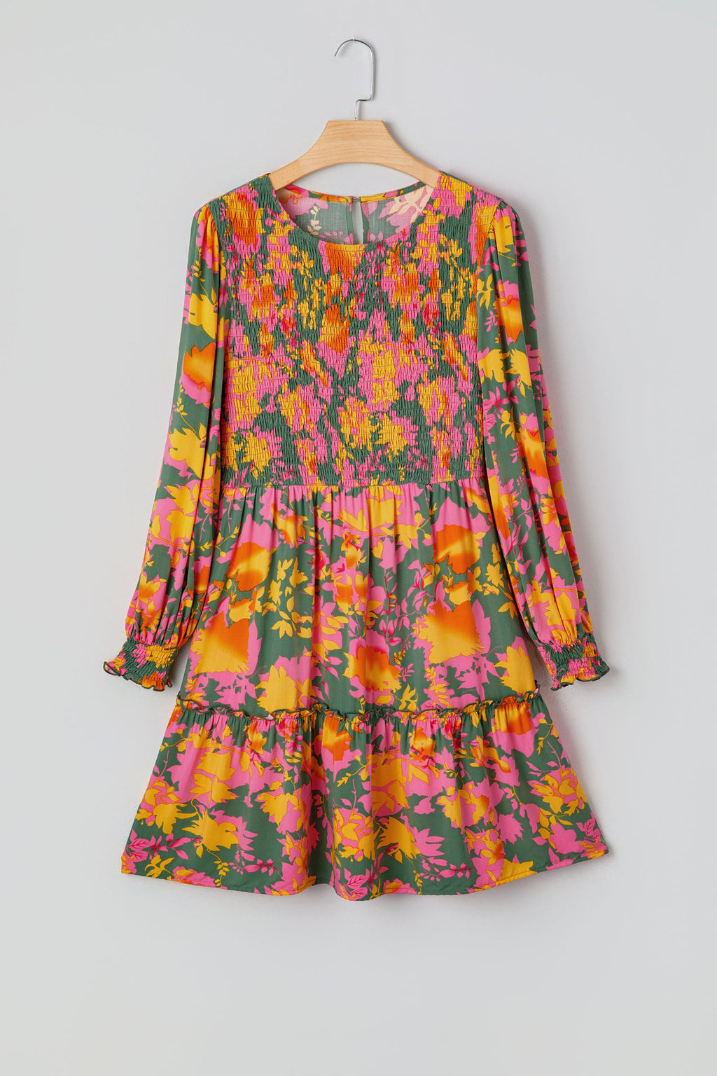 Anna Smocked Ruffled Mini Dress