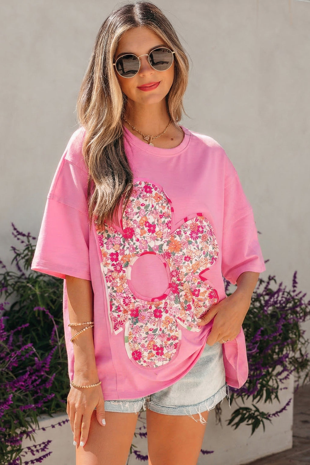 Adriana Big Flower Oversize Tee