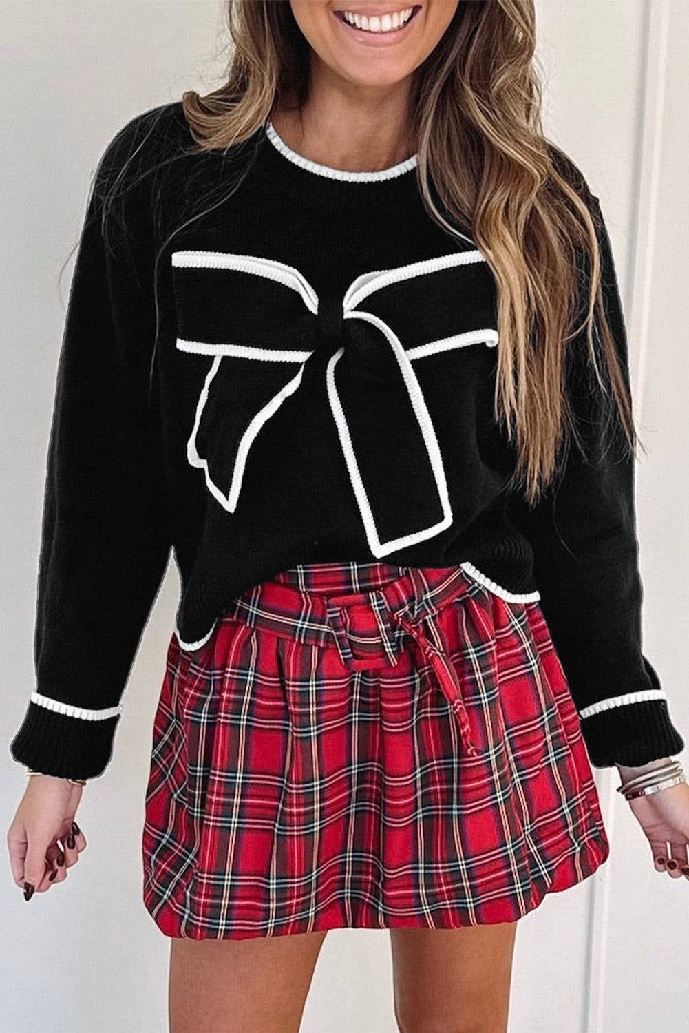 Malaysia accent Holiday Cropped Sweater