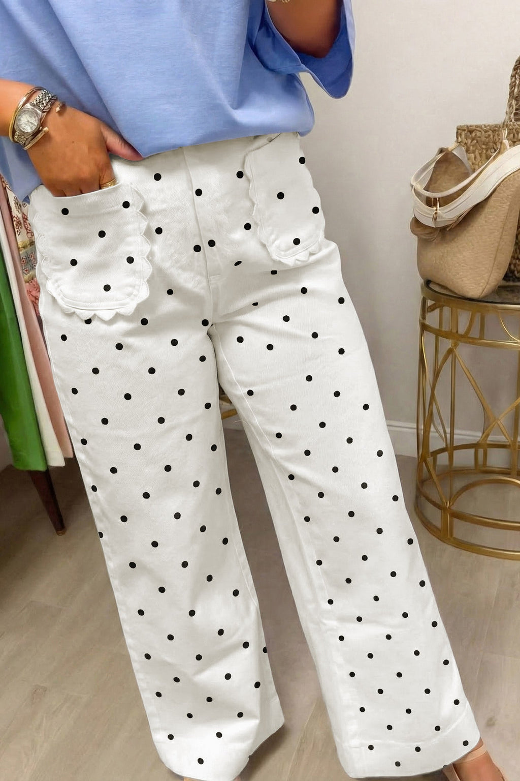 Whitley Patch Cotton Shift Pants