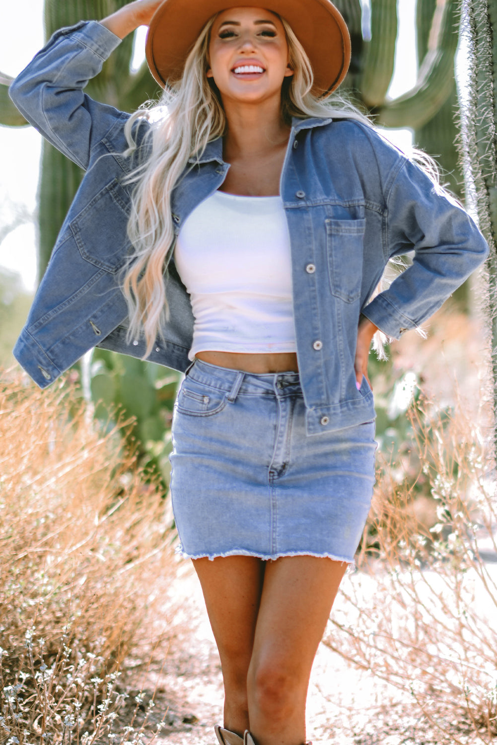 Ella Wind Washed Oversize Jacket