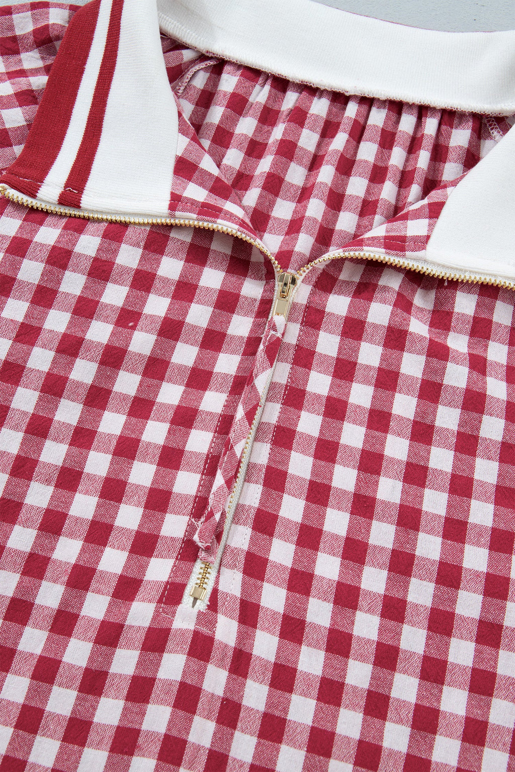 Journi Patchwork Half Zip Blouse