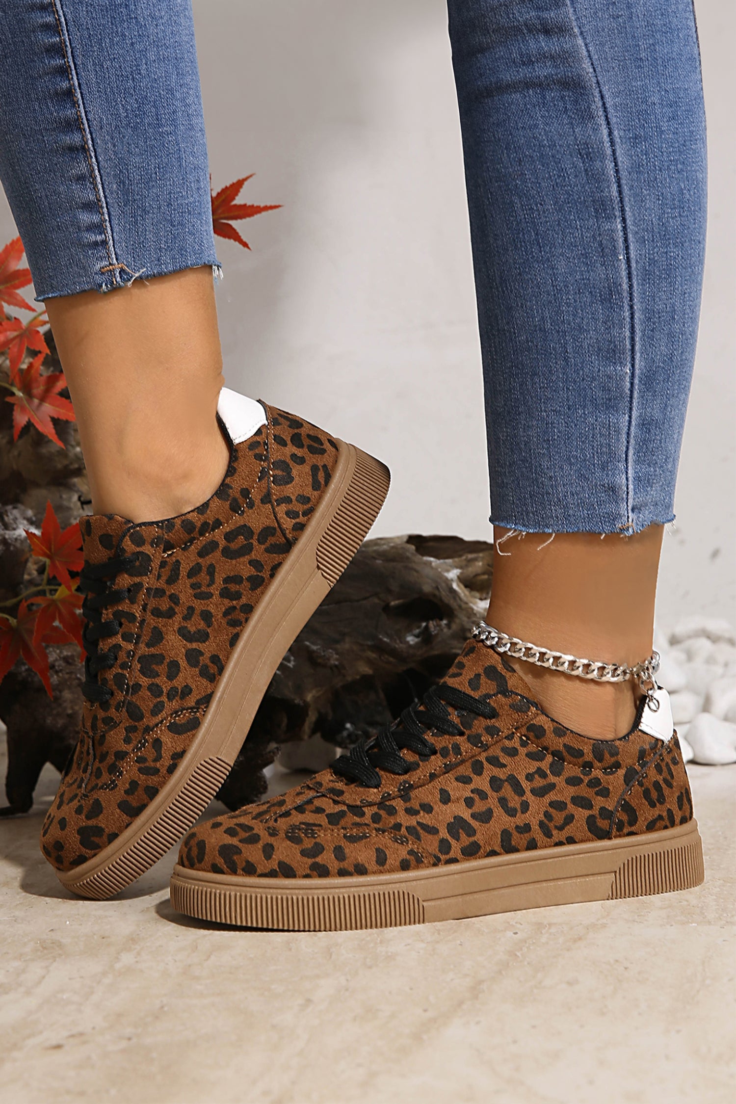 Emiliana Tab Patchwork Laceup Shoes