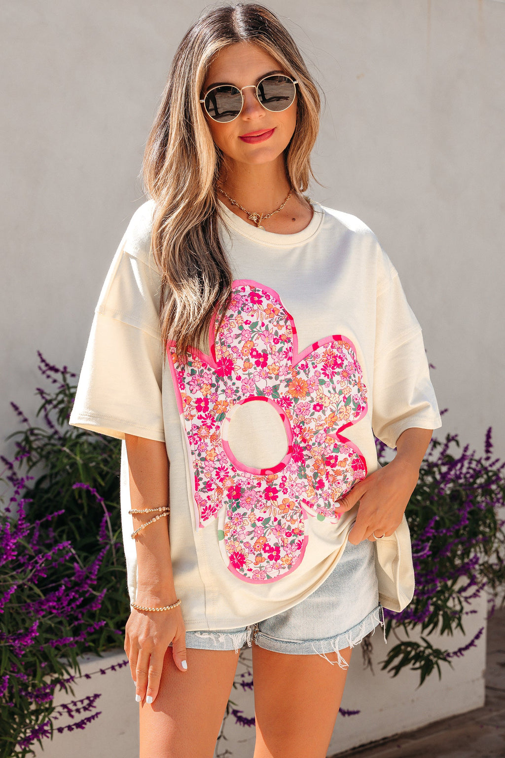 Poppy Big Flower Oversize Tee