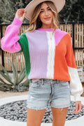 Hailey Textured Knit Drop Shoulder Loose Fit Sweater
