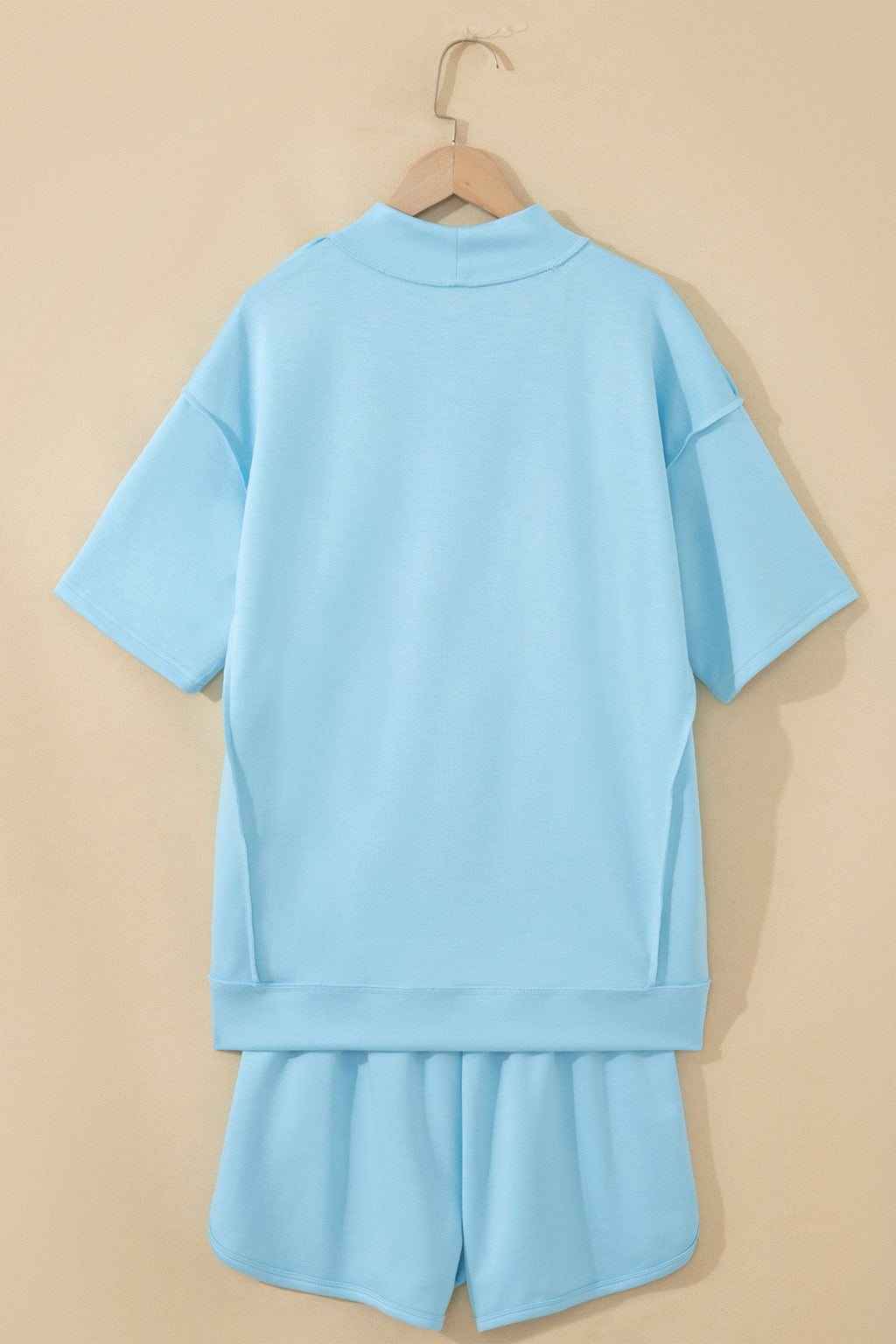 Sasha Seam Mock Oversize Tee Set