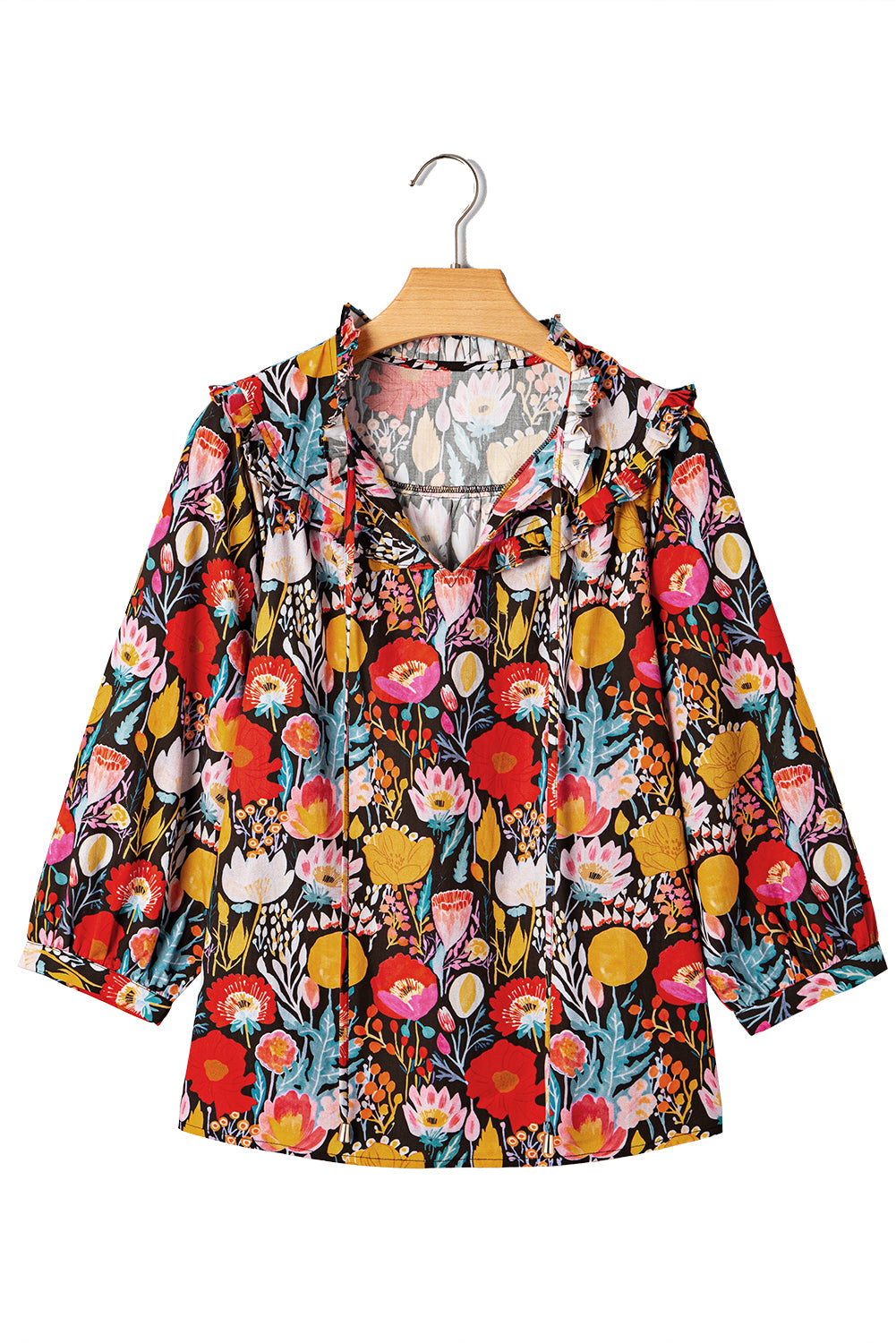 Amara Puff Sleeve Tied Blouse