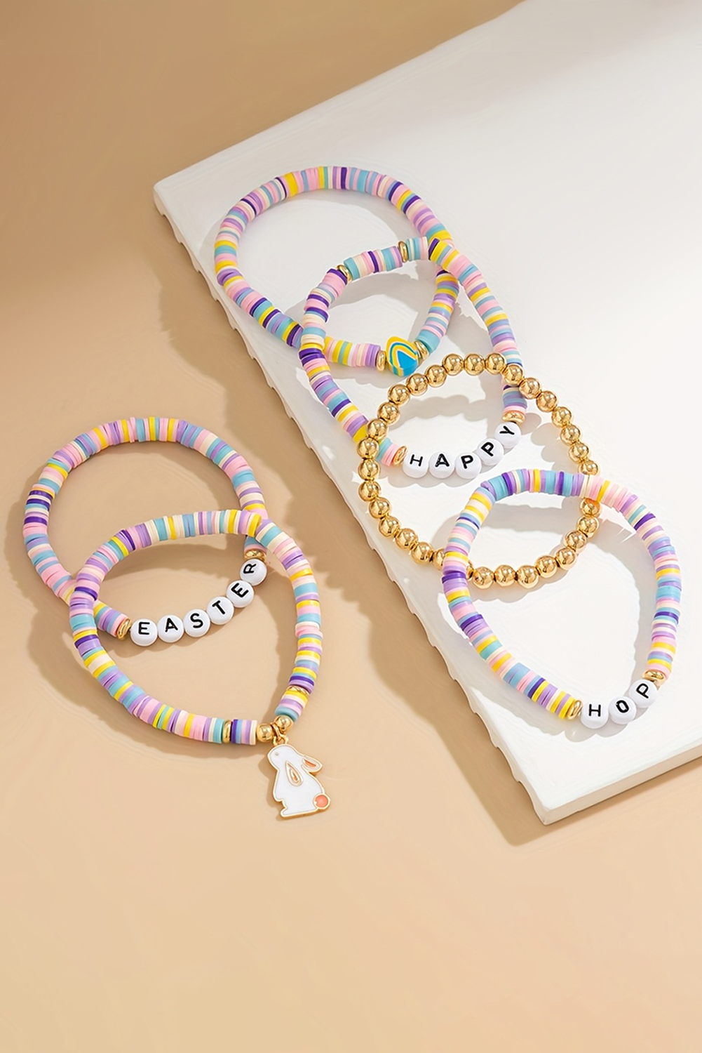 Kylee Beaded Elastic Layer Bracelet