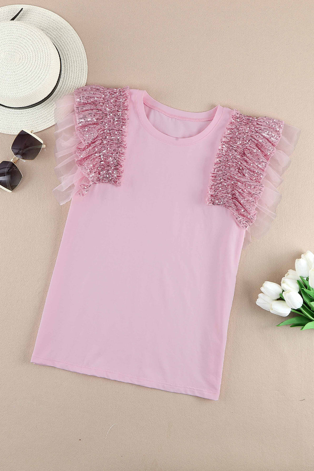 Theresa Mesh Sleeves Top