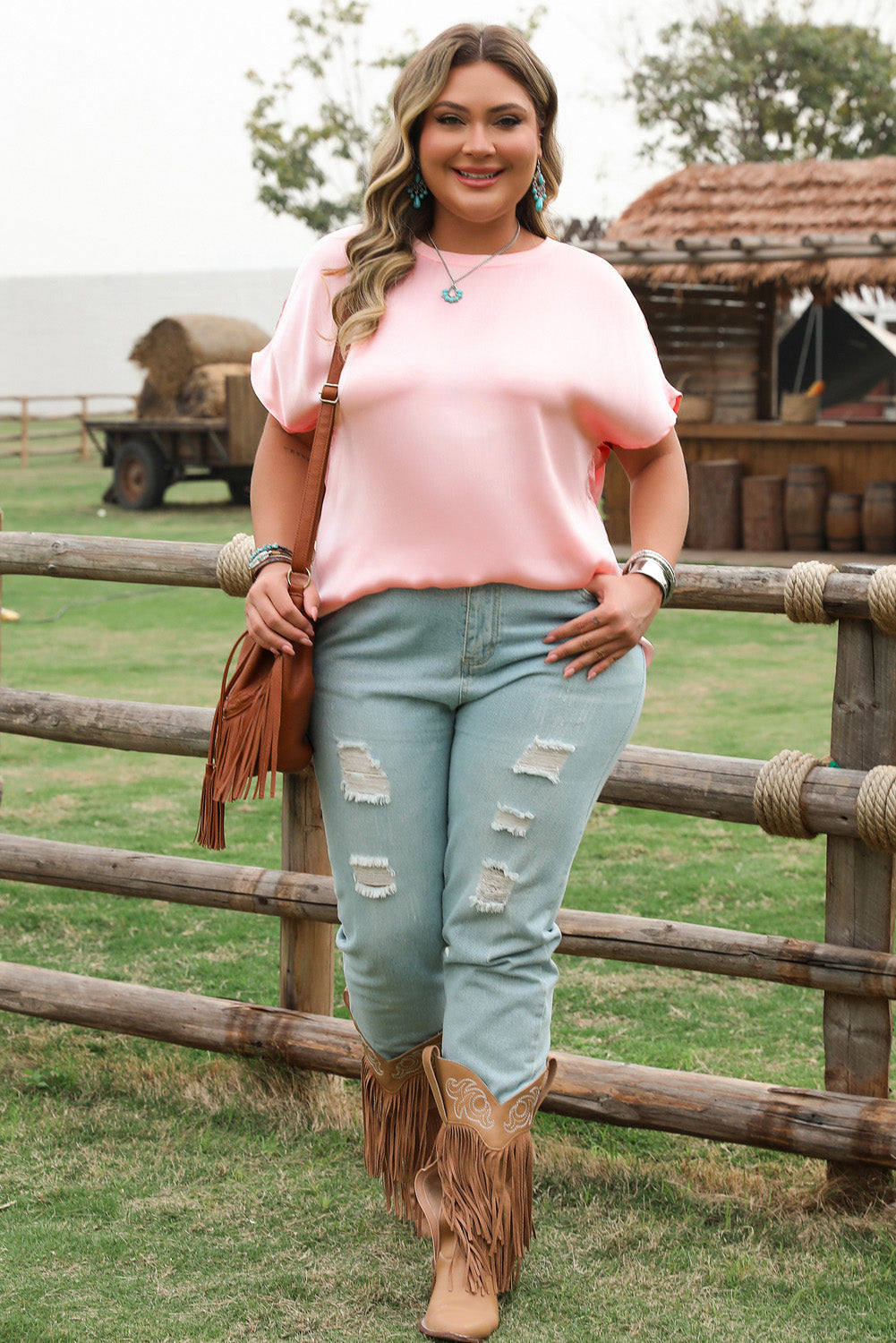 Nyomi Short Batwing Sleeve PLUS Top