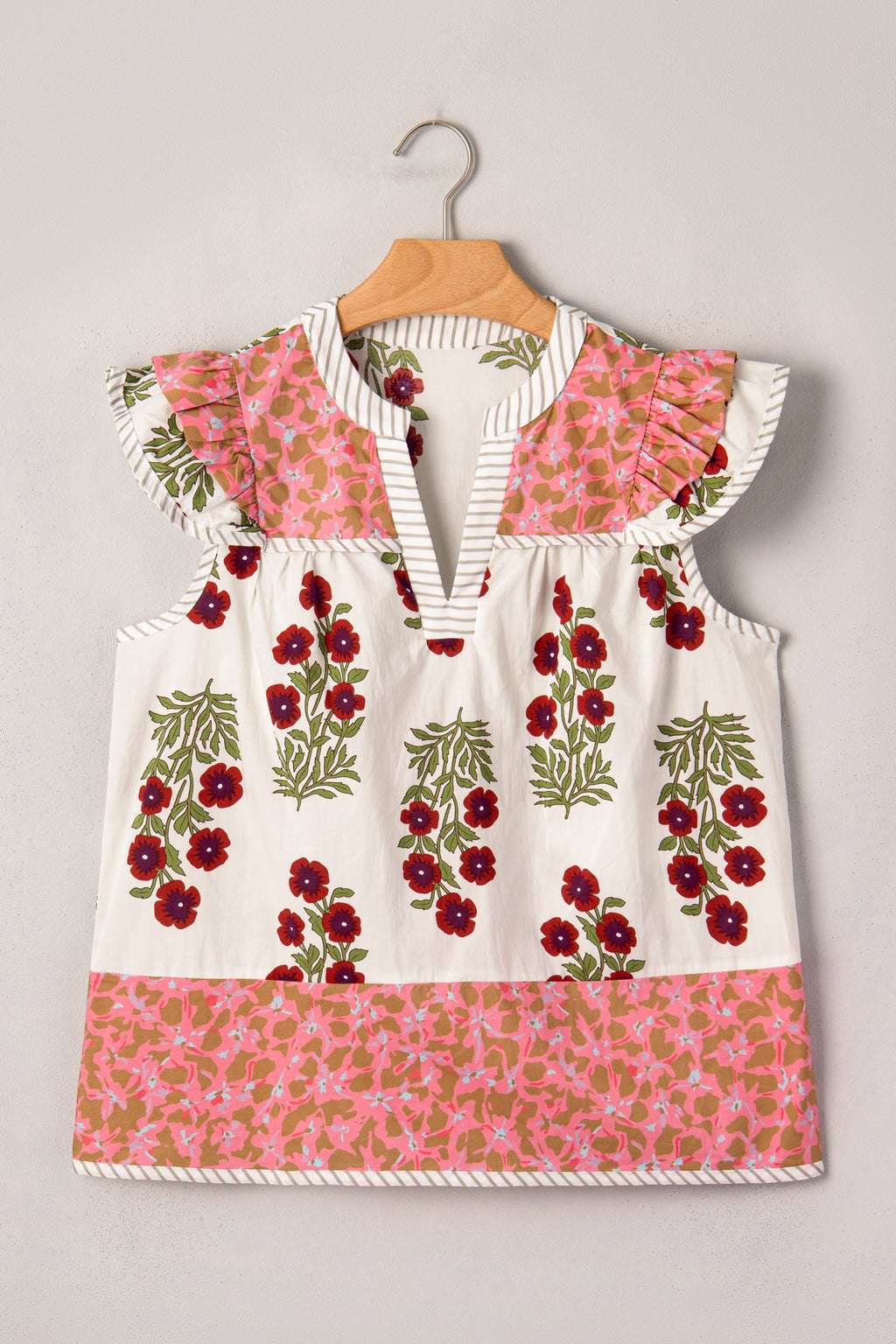 Zora Trim Flutter Cotton Blouse