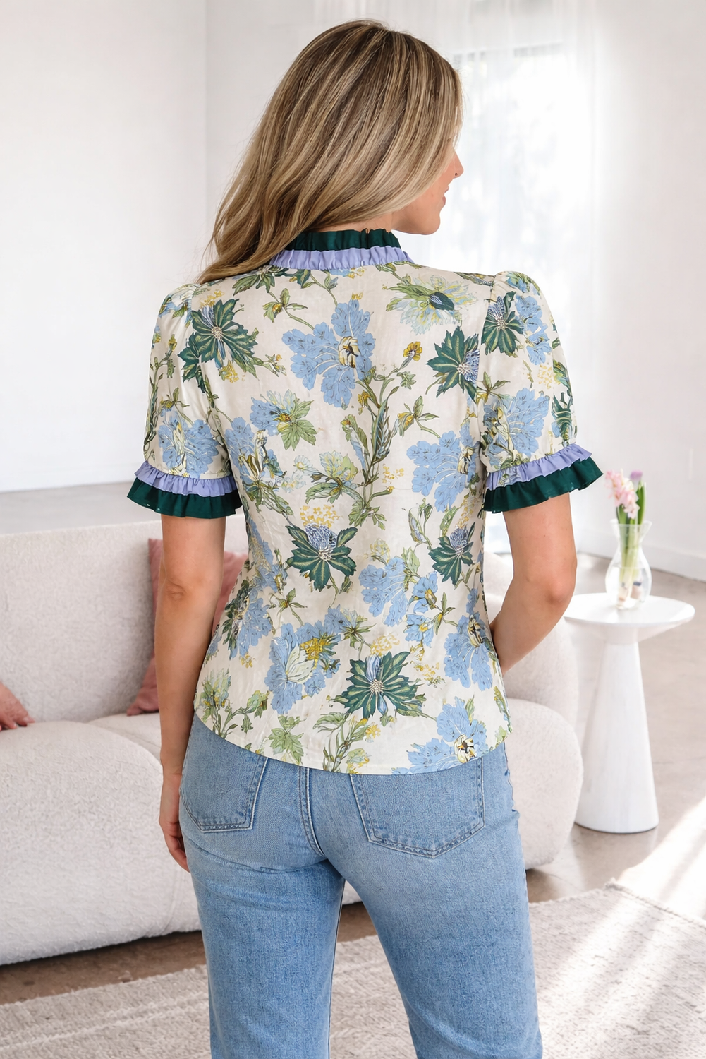 Mila Trim Short Sleeve Blouse