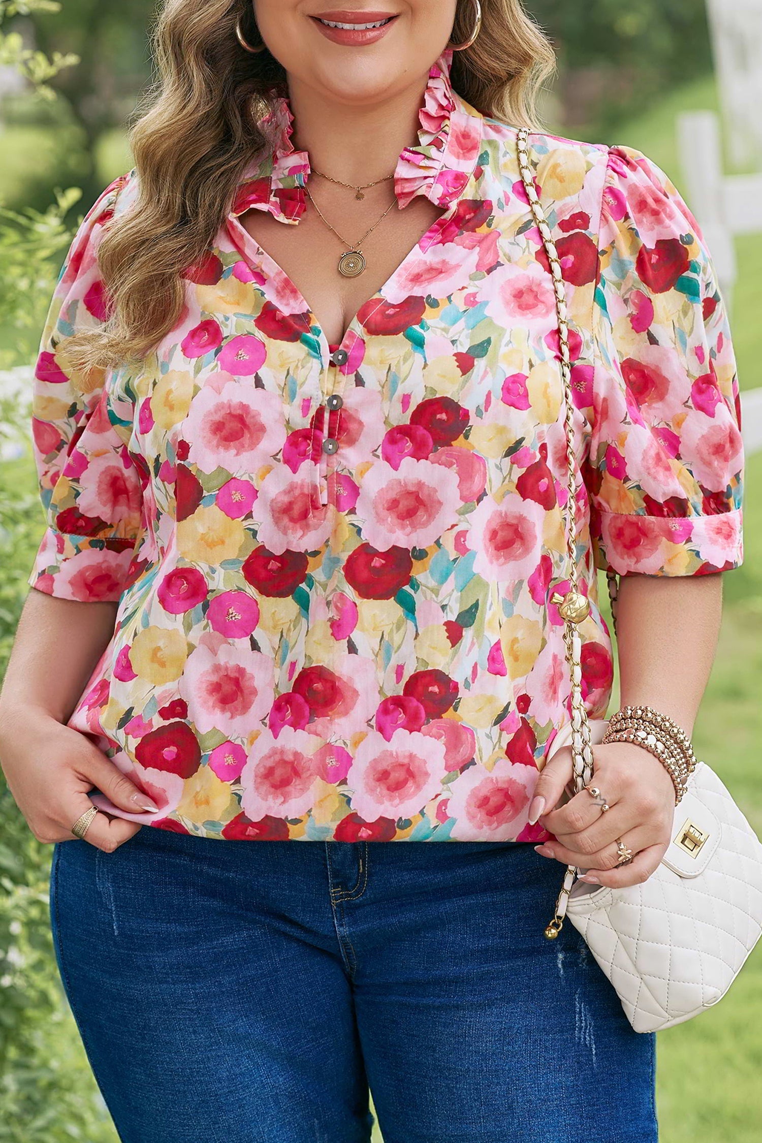 Oaklynn Puff Short Sleeve PLUS Top
