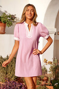 Eleanora Puff Sleeve Mini Dress