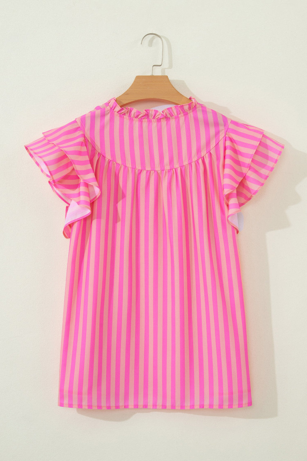 Juniper Stripe Ruffled Summer Blouse