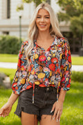 Amara Puff Sleeve Tied Blouse