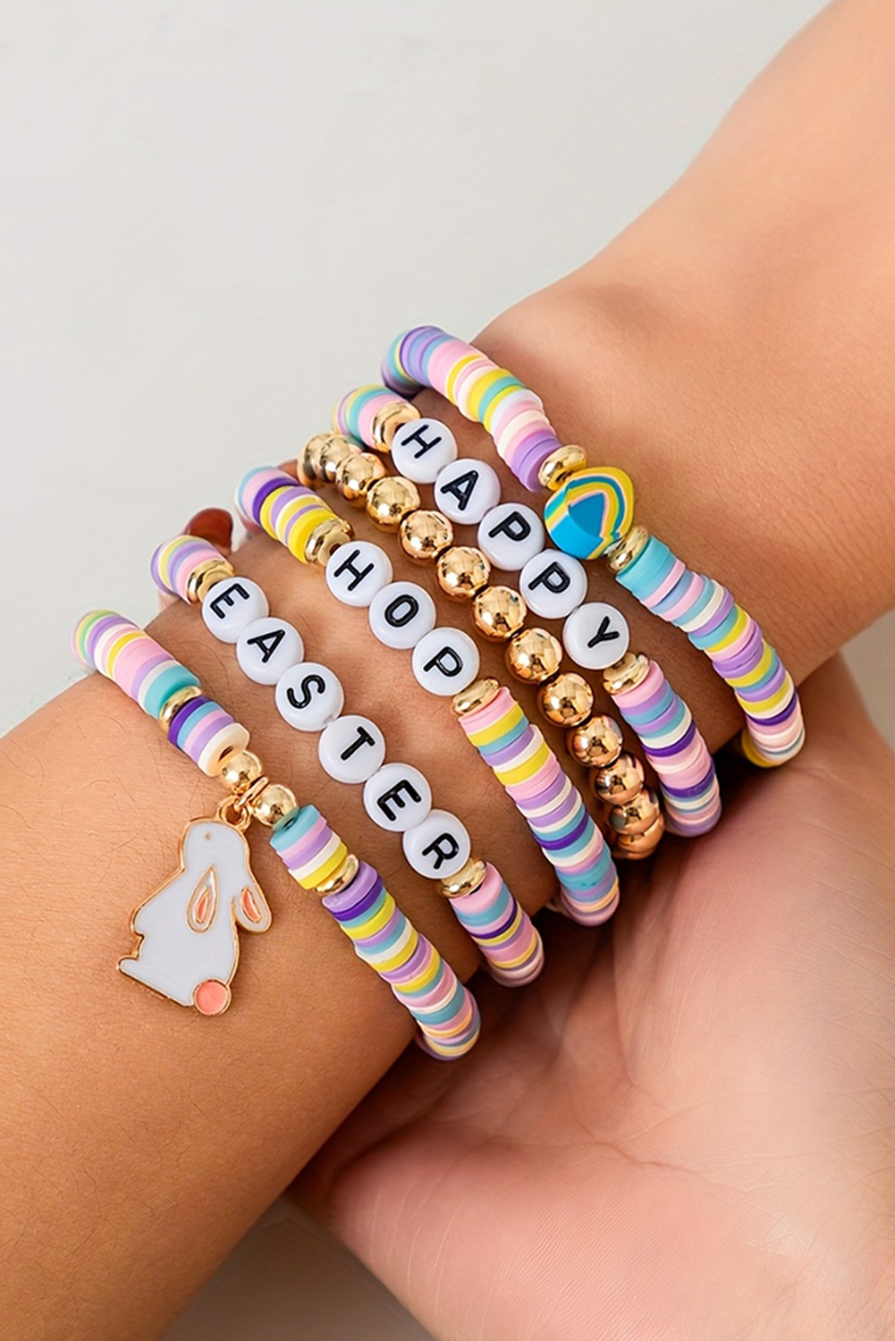 Kylee Beaded Elastic Layer Bracelet