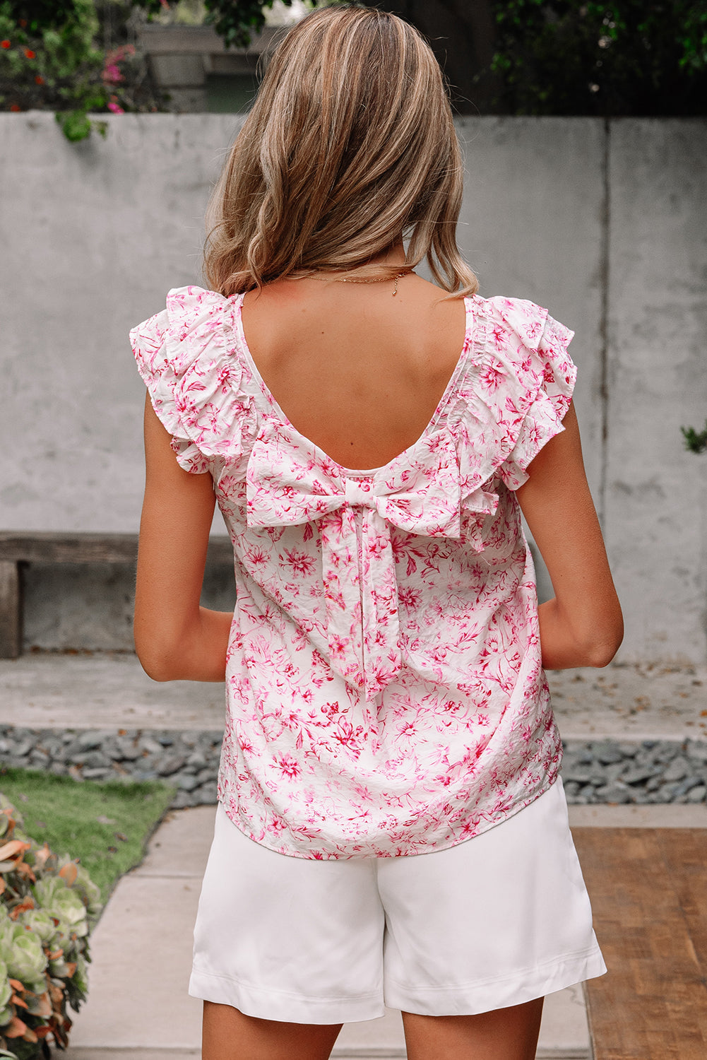 Kelly Bow Back Square Blouse