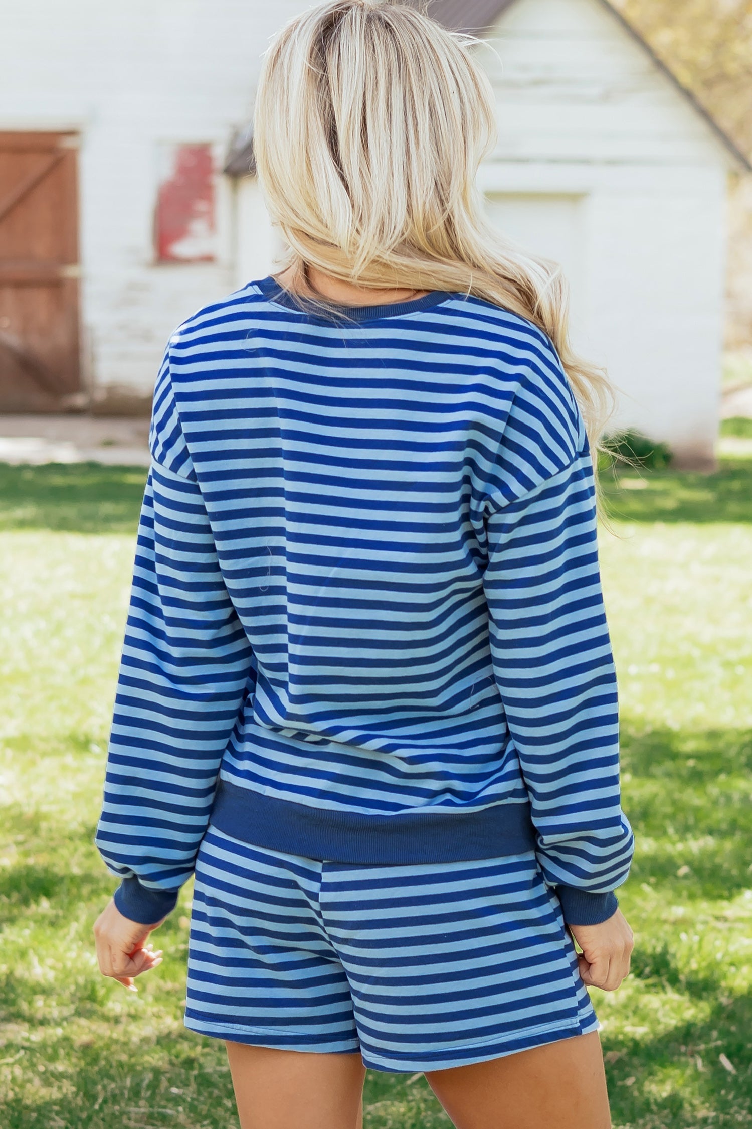 Chloe Casual Short Set Long Sleeve Top Set