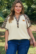 Amari Contrast Patchwork Polo PLUS Tee