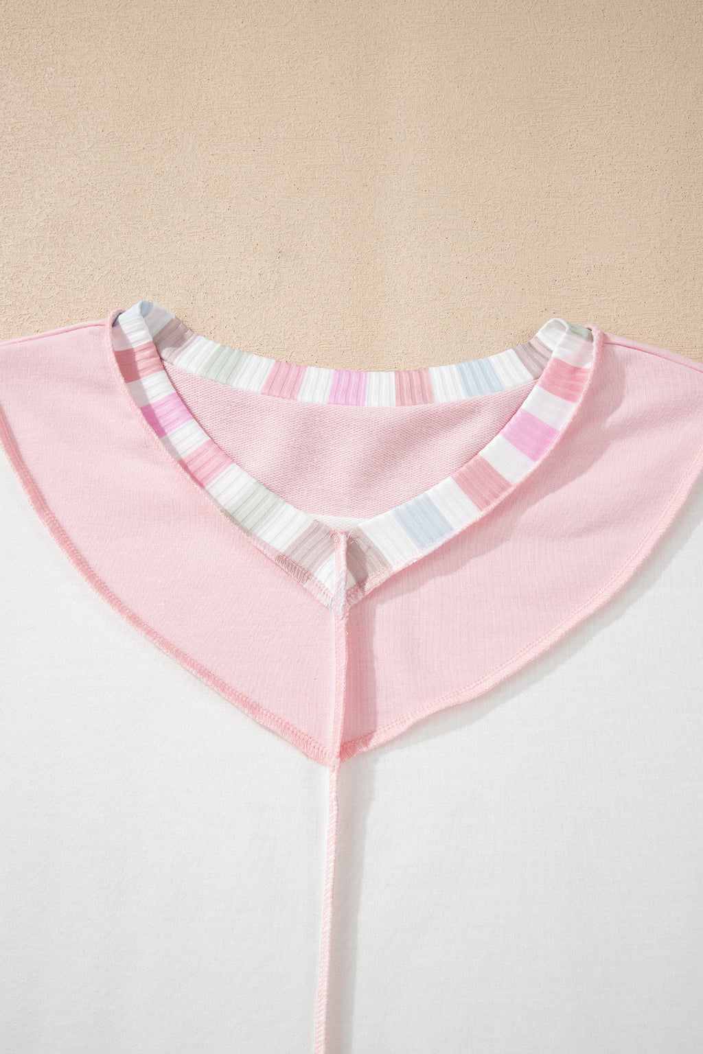 Promise Color Block Loose Long Sleeve Top