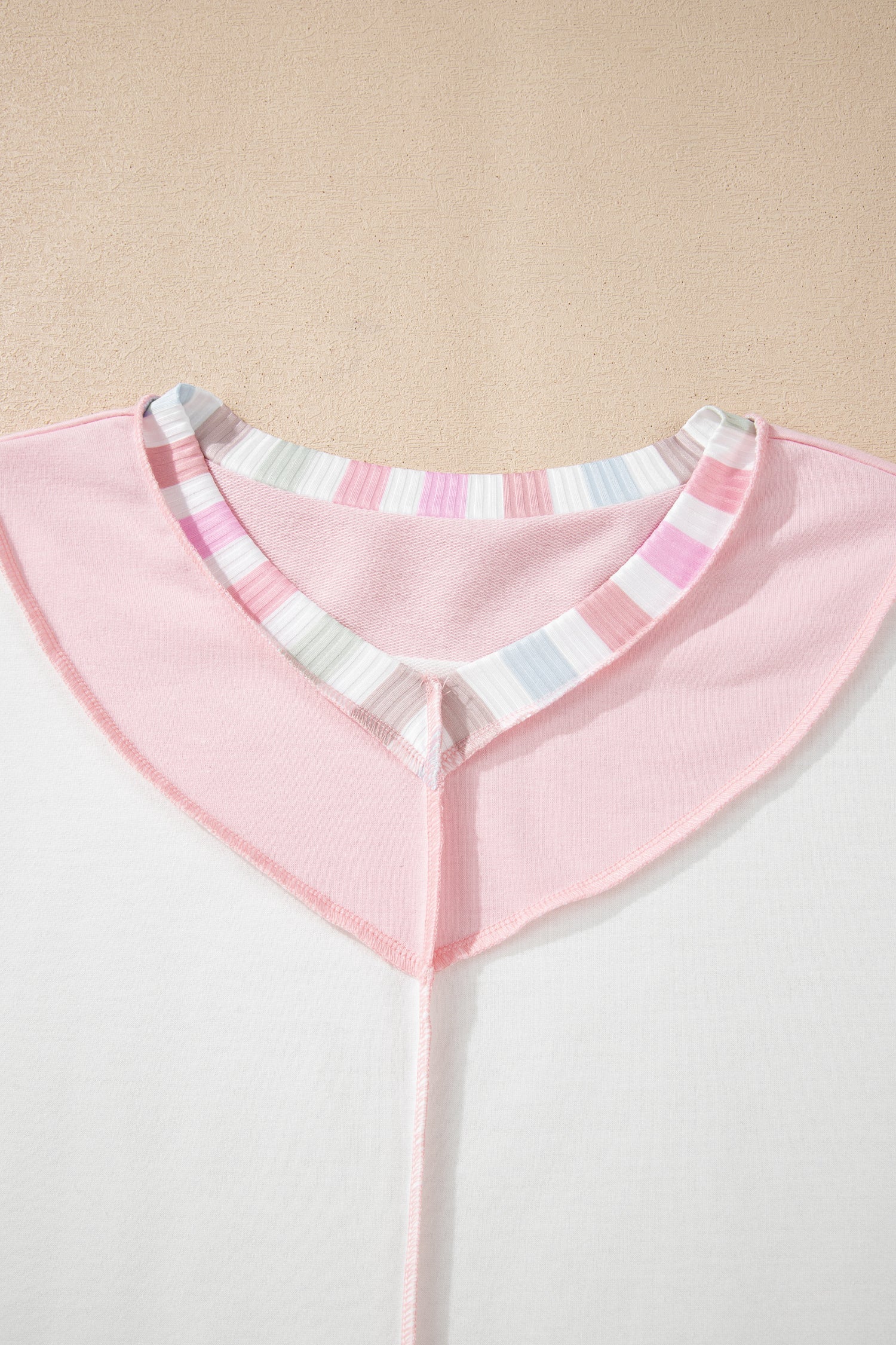 Promise Color Block Loose Long Sleeve Top