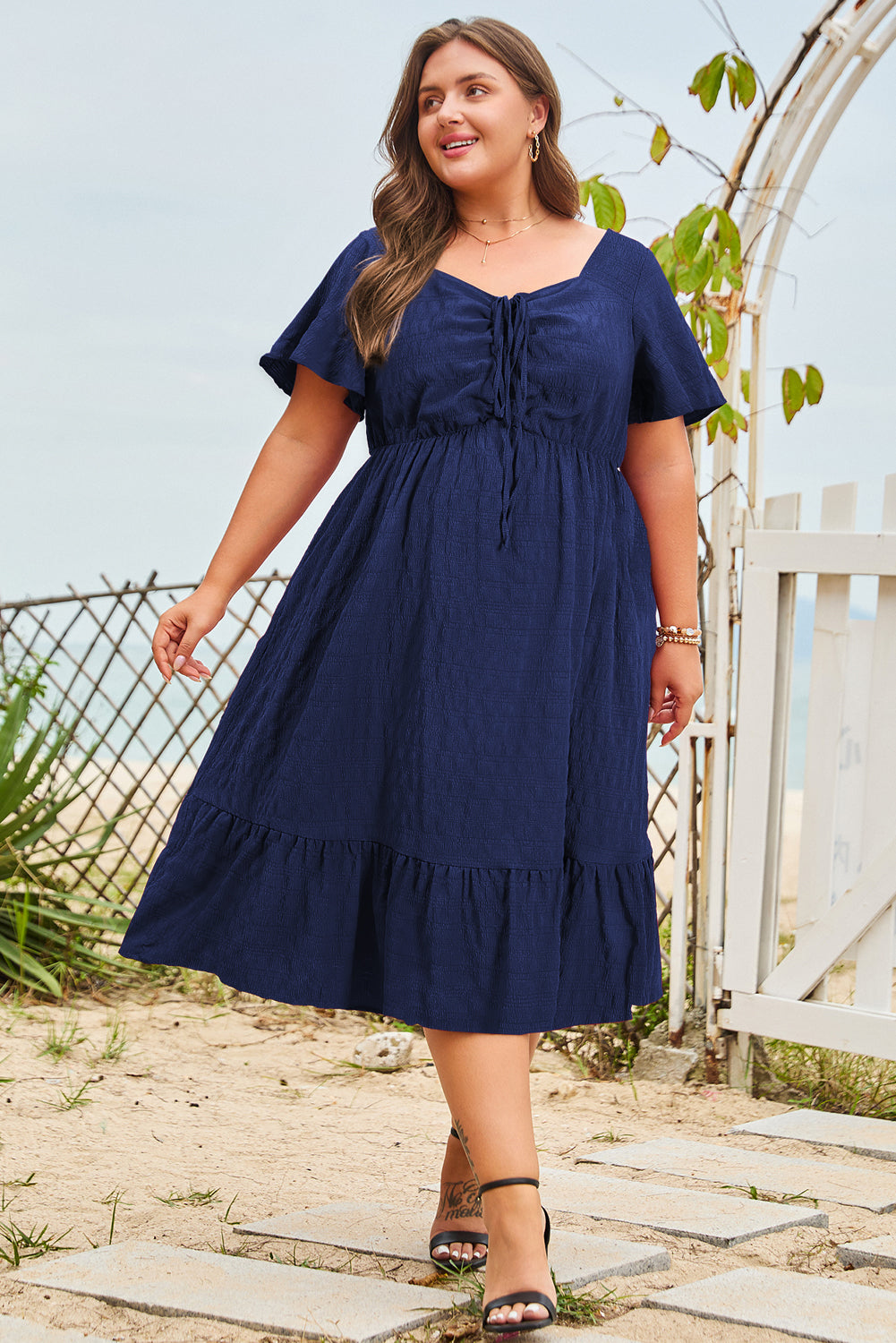 Tru High Waist Midi PLUS Dress