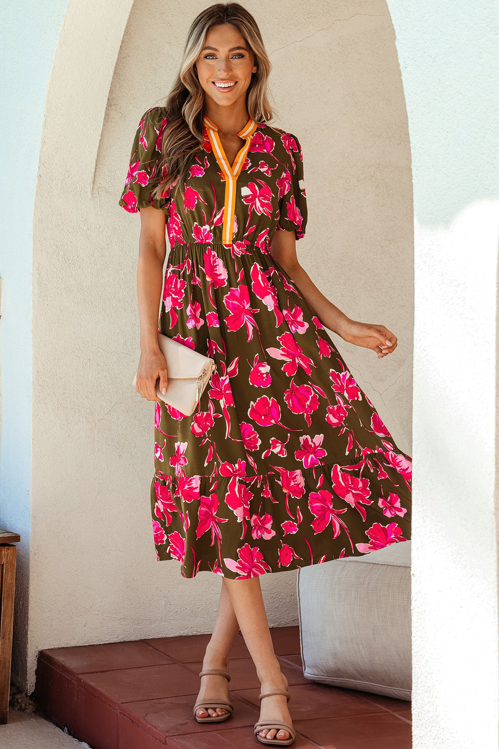 Renata Ruffle Hem Maxi Dress