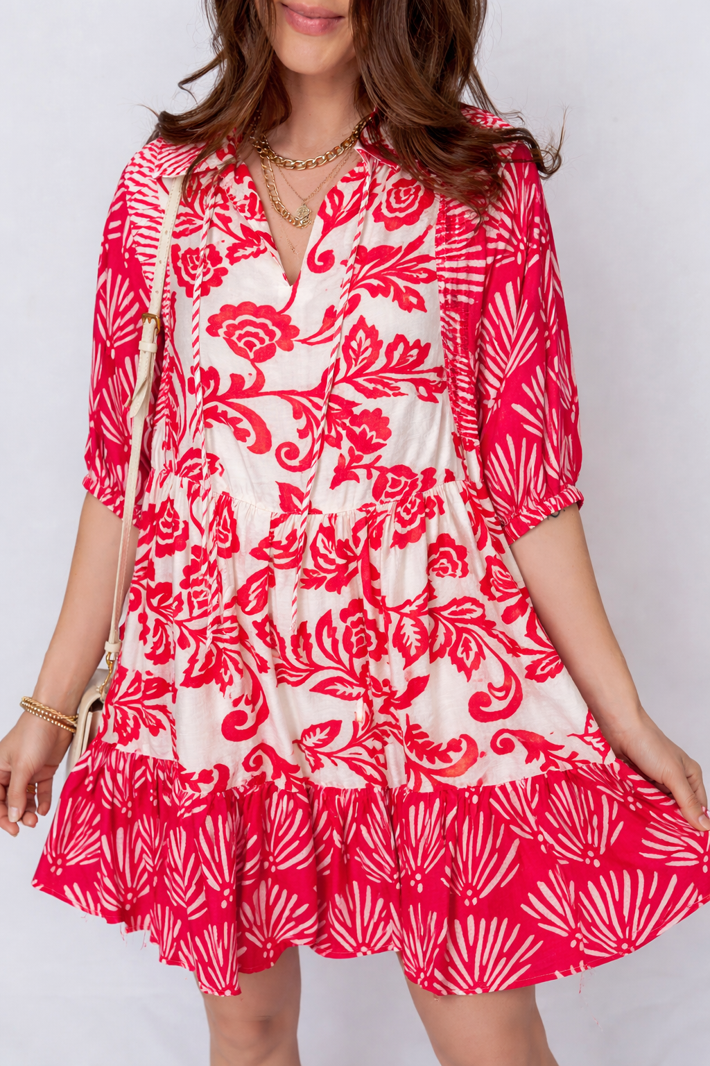 Ariel Loose Flower Mini Dress