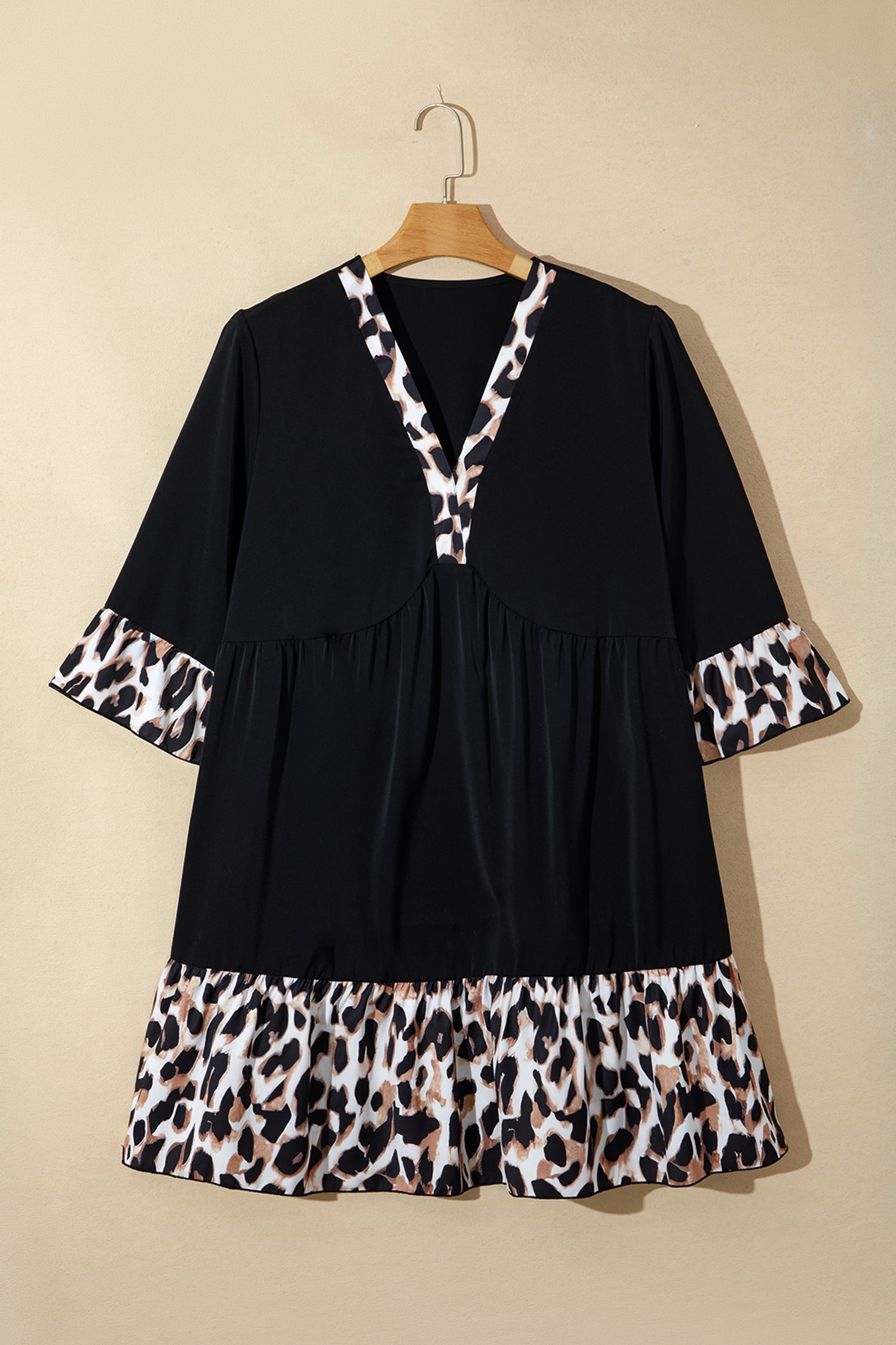 Sage Ruffle Hem Mini PLUS Dress