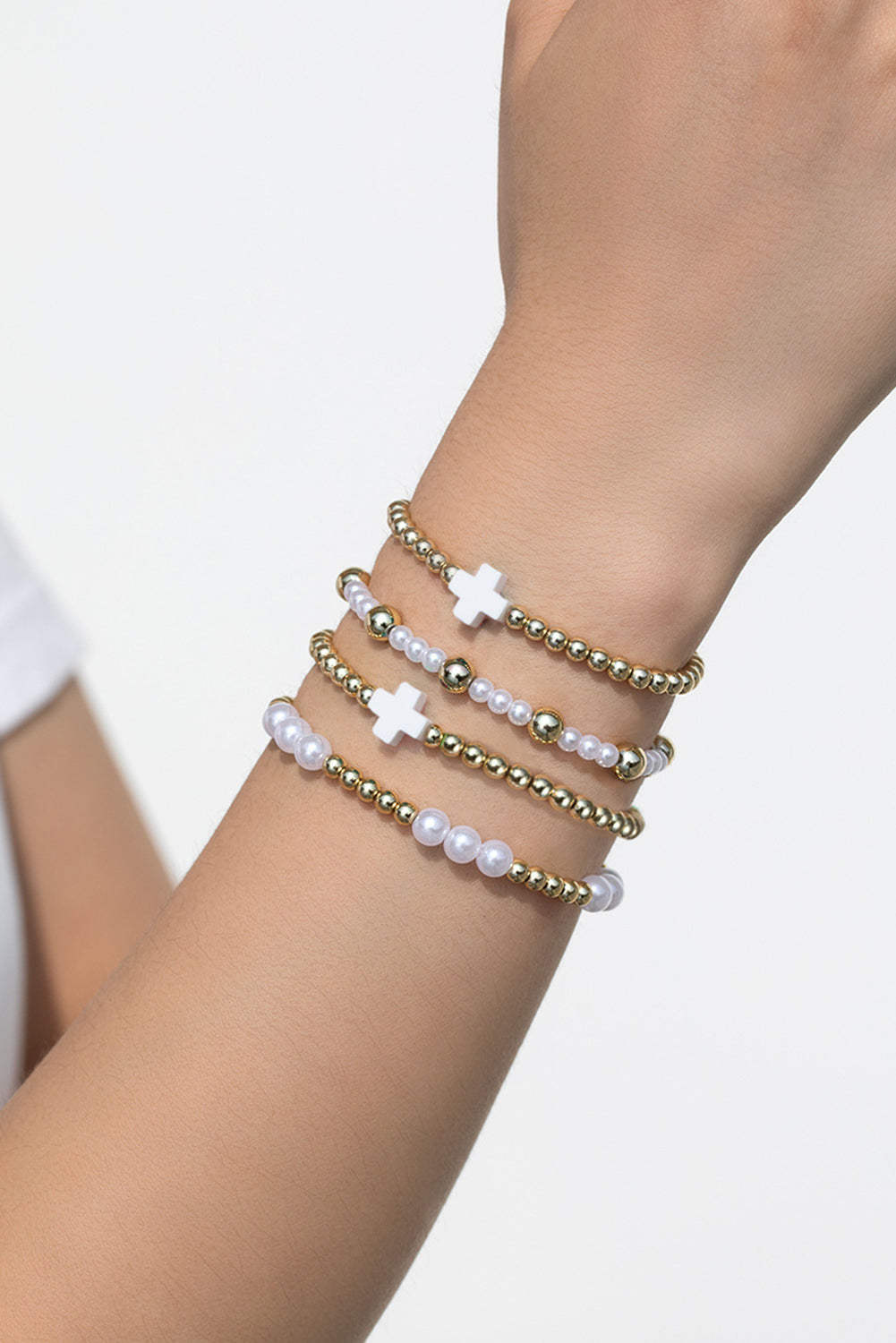 Arely Beaded Elastic Layered Bracelet