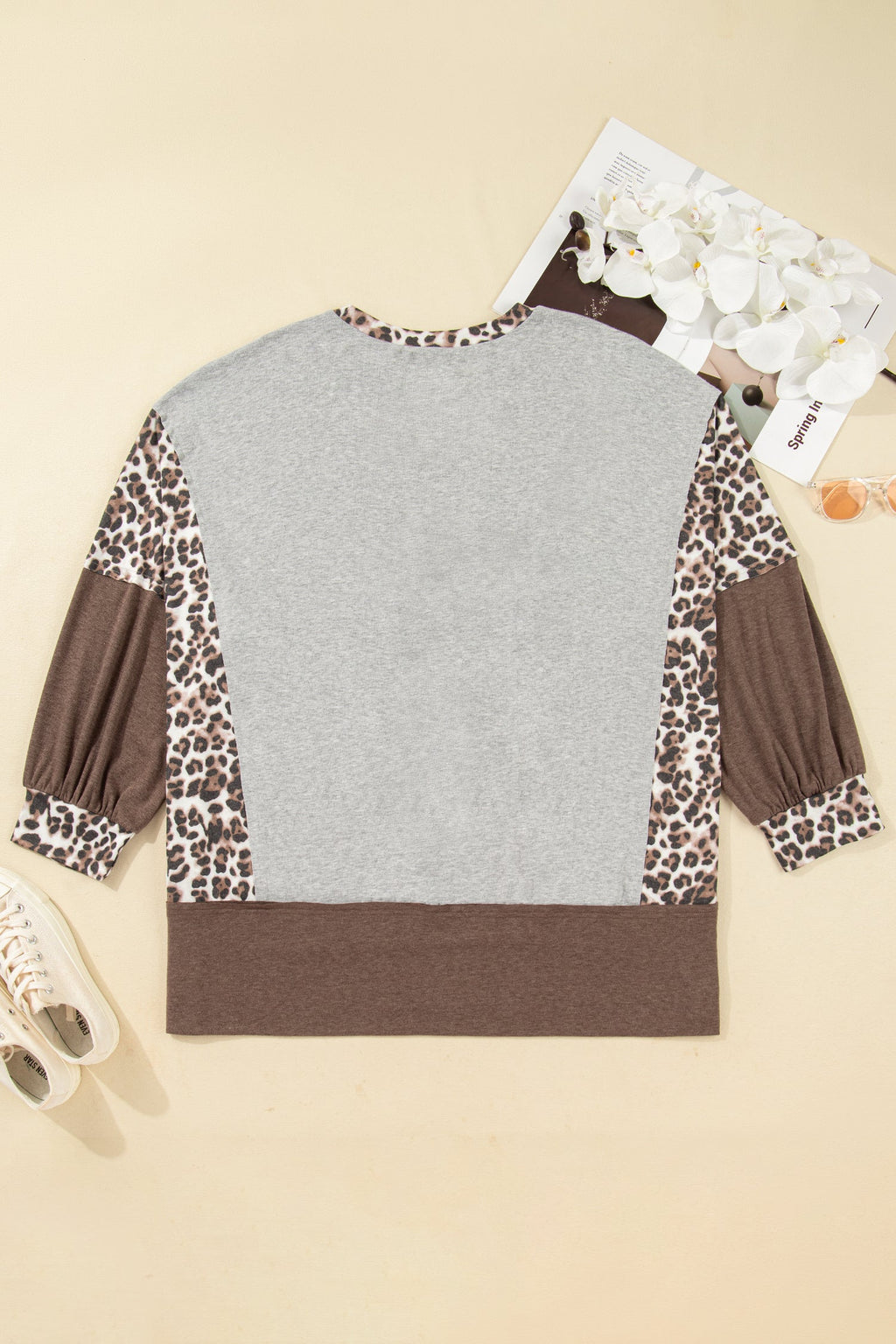 Camila Block Patchwork Dolman PLUS Sweatshirt