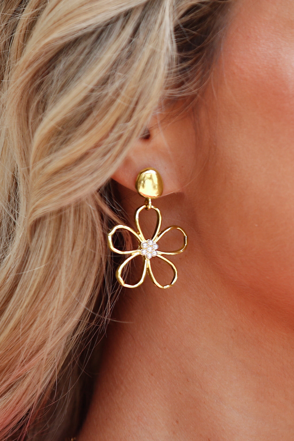Kendall Pearl Decor Stud Earrings