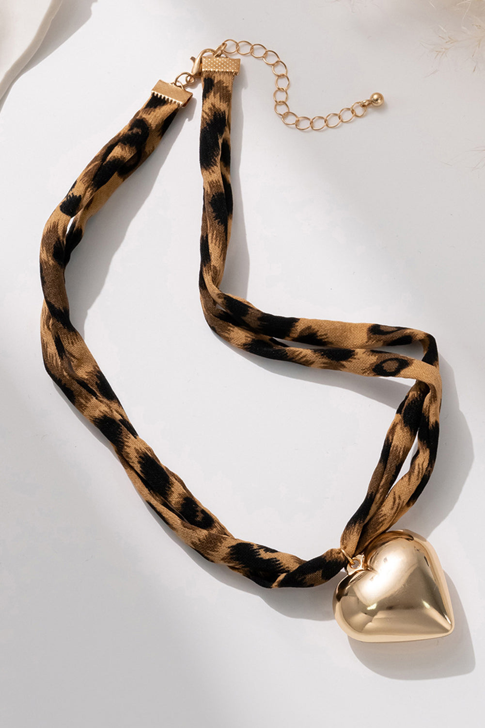 Lea Heart Charm Scarf Necklace