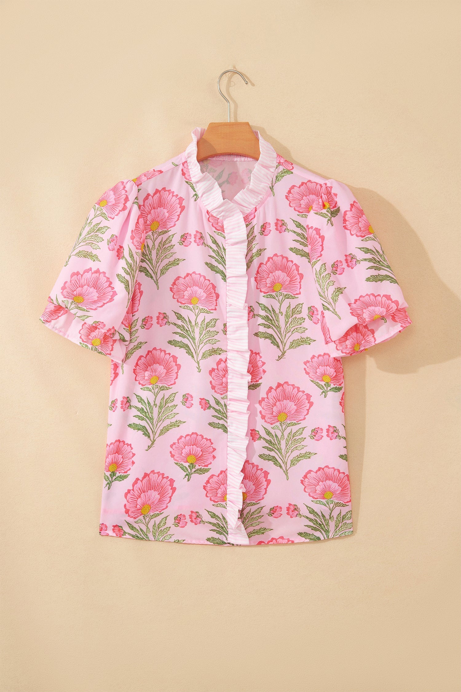 Melanie Trim Puff Sleeve Shirt
