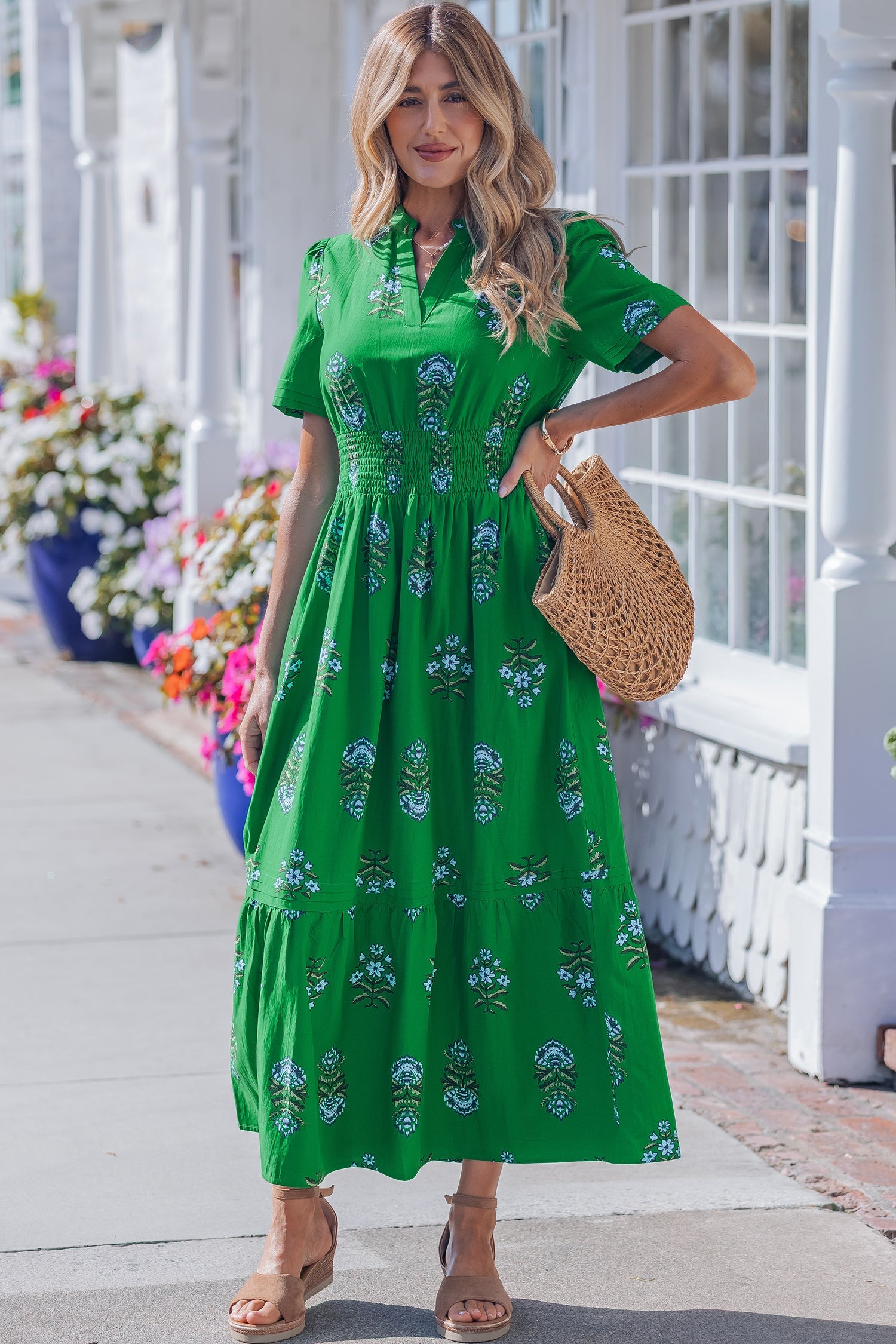 Davina Ruffle Hem Maxi Dress