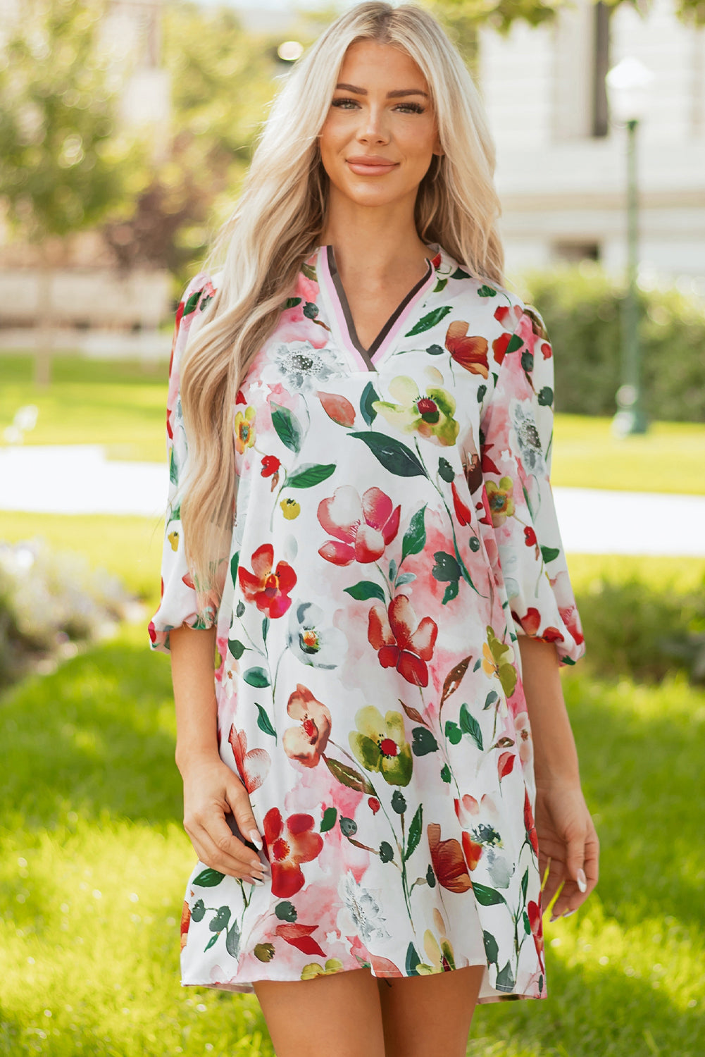 Aliya Half Sleeve Shift Dress