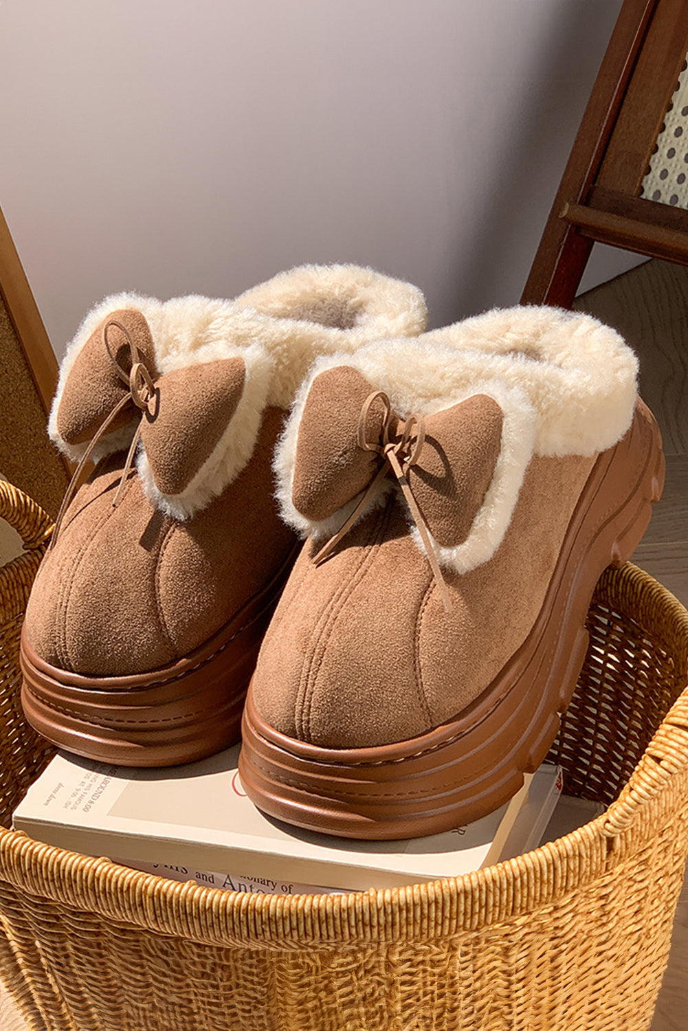 Brynlee Bow Decor Clog Slippers