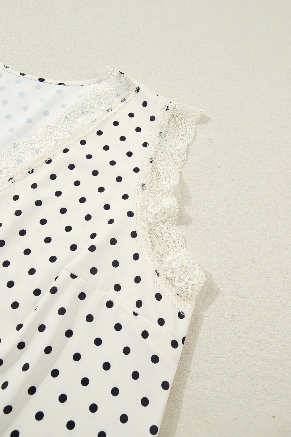 Alina Lace Trim Sleeveless PLUS Top