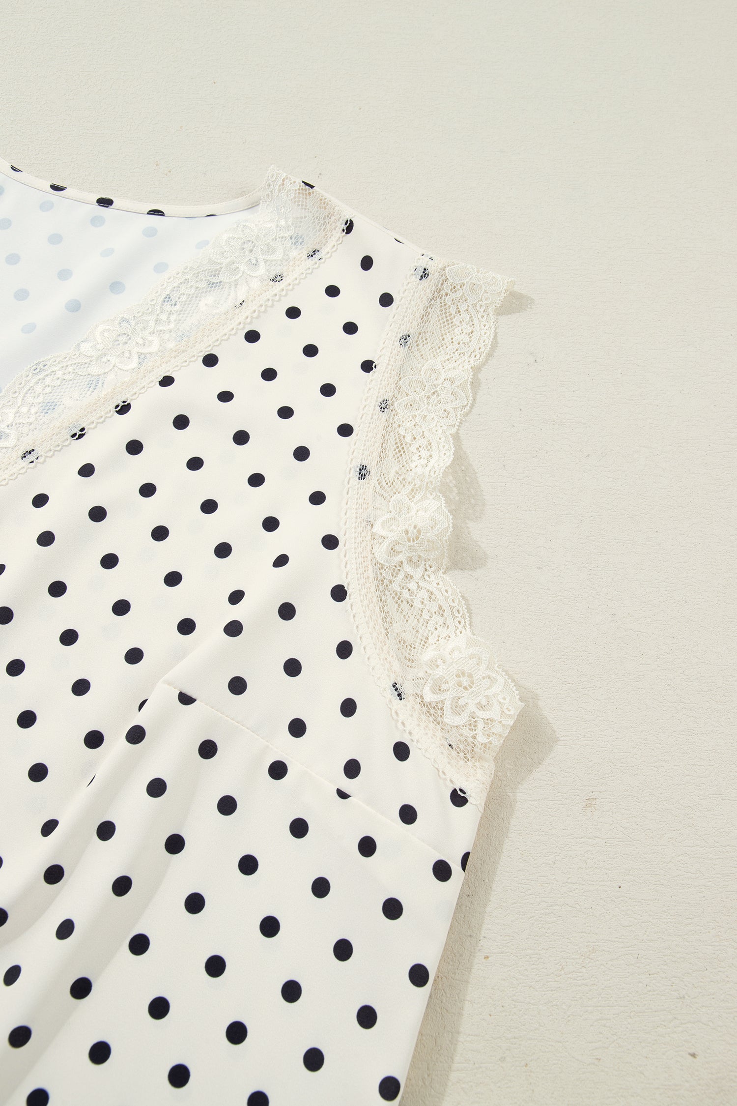 Alina Lace Trim Sleeveless PLUS Top