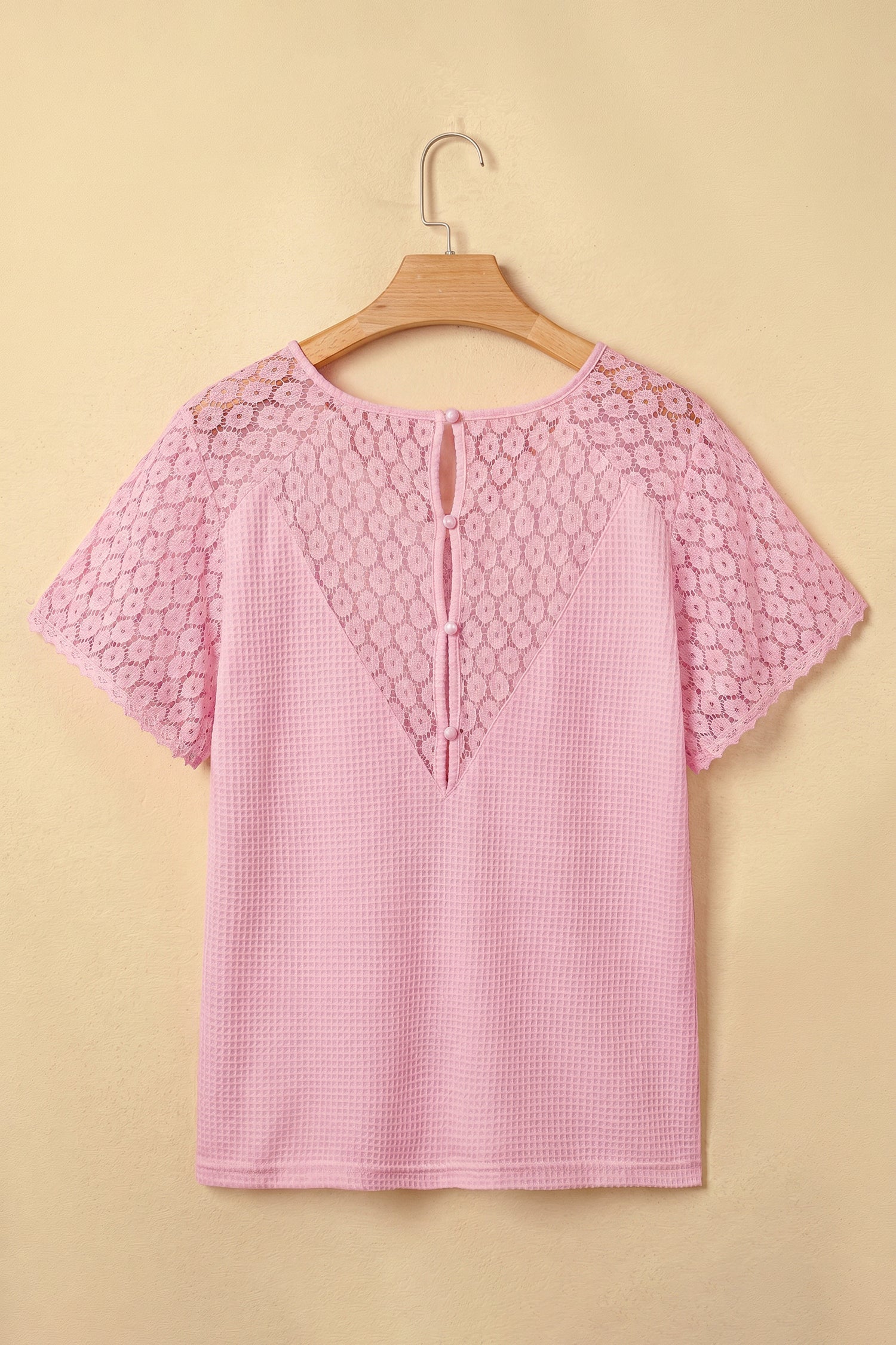 Nyomi Cutout Waffle Knit Blouse