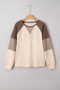 Emmeline Patchwork Color Block Long Sleeve Top