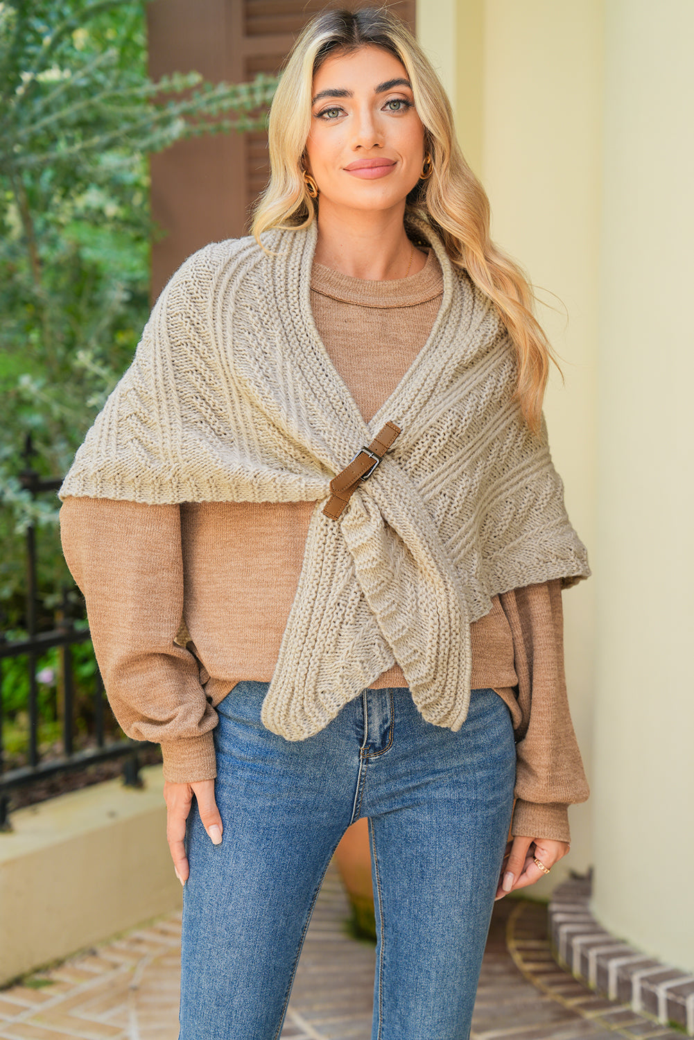 Edith Belt Triangle Shawl Scarf