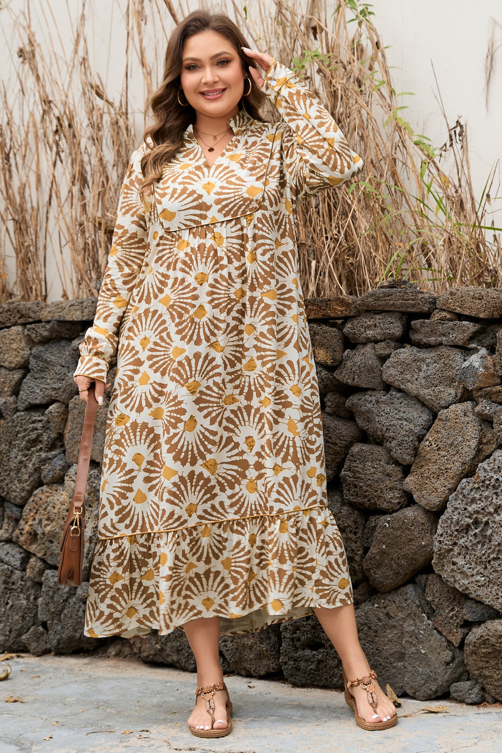 Lorelai Print Loose Long PLUS Dress