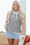 Uma Floral Patchwork Drawstring Hoodie