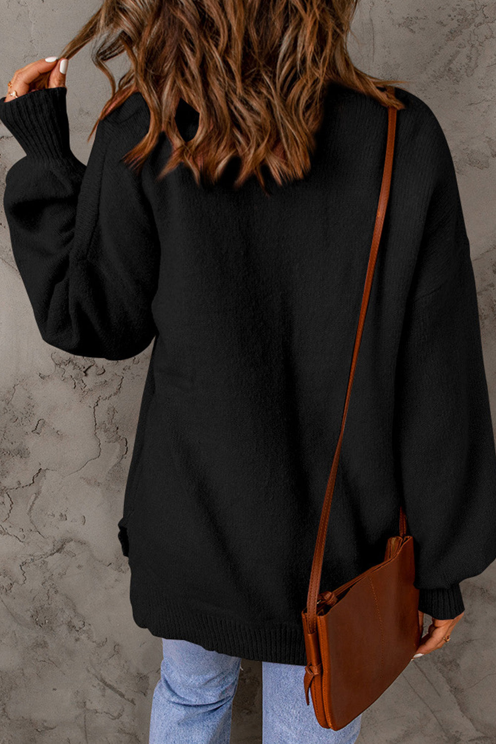 Ella Color Puffy Sleeve Sweater
