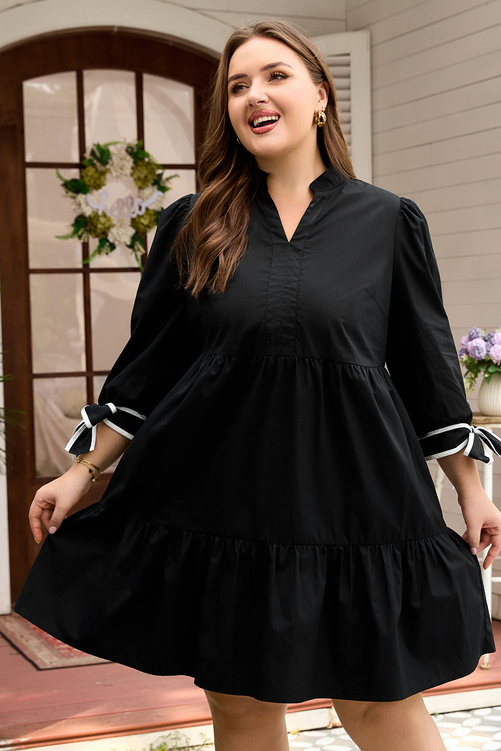 Dorothy Knot Cuffs Mini PLUS Dress
