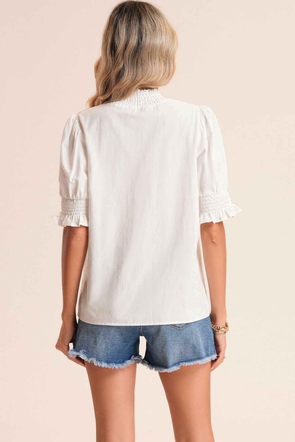 Gabriela Trim Short Sleeve Blouse